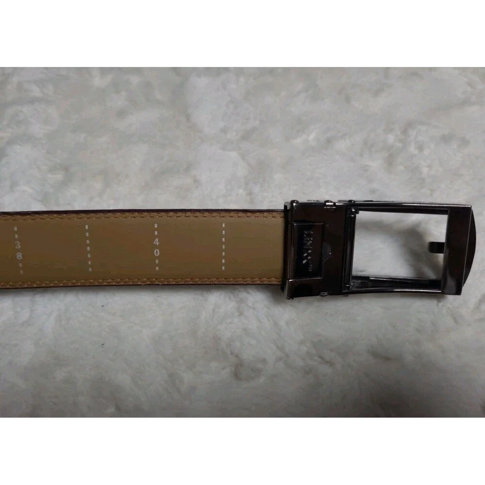 LINXX Mio Marino brown leather ratchet belt, mens size 38-40 adjustable length